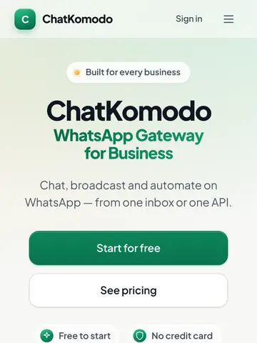 ChatKomodo mobile screenshot