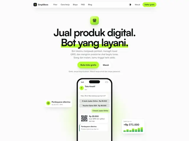 SimpliStore homepage screenshot